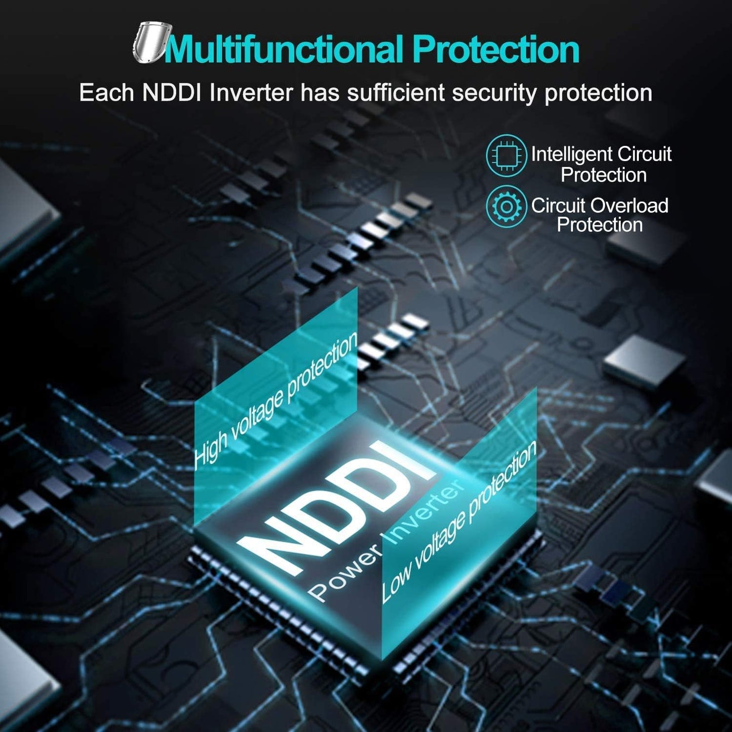 1500W Car Power Inverter 12V DC to 110V AC Car Converter Charger Adapter with Dual 3.1A USB Port and AC Outlets Quick Charging