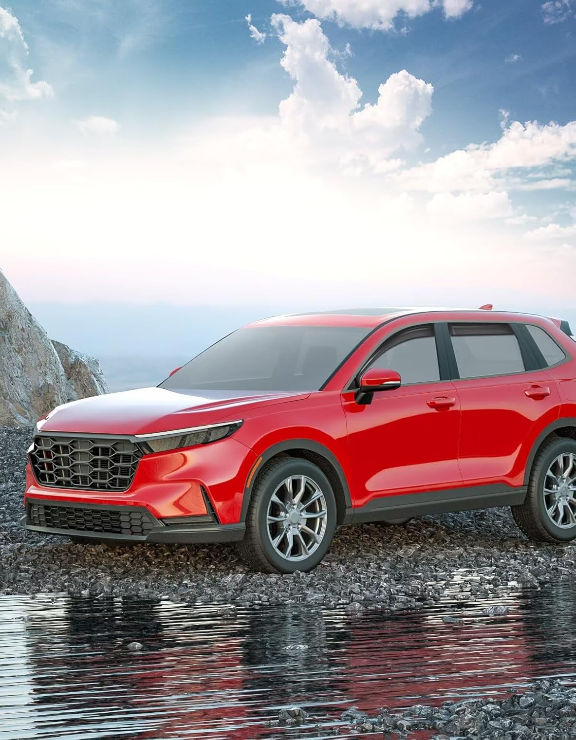 in-Channel Window Rain Guards Fit for Honda CR-V CRV 2023 2024 2025 Extra Durable Window Visors Window Deflectors Vent Visors Vent Shades Car Accessories-4 pcs 2-Q03