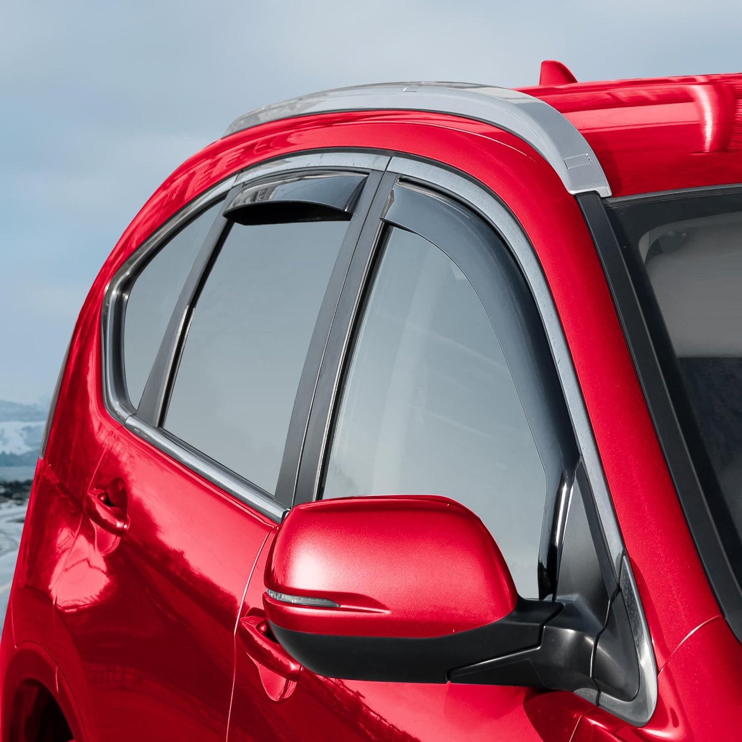 Voron Glass in-Channel Extra Durable Rain Guards for Honda CR-V 2012-2016, Window Deflectors, Vent Window Visors, 4 Pieces - 200562