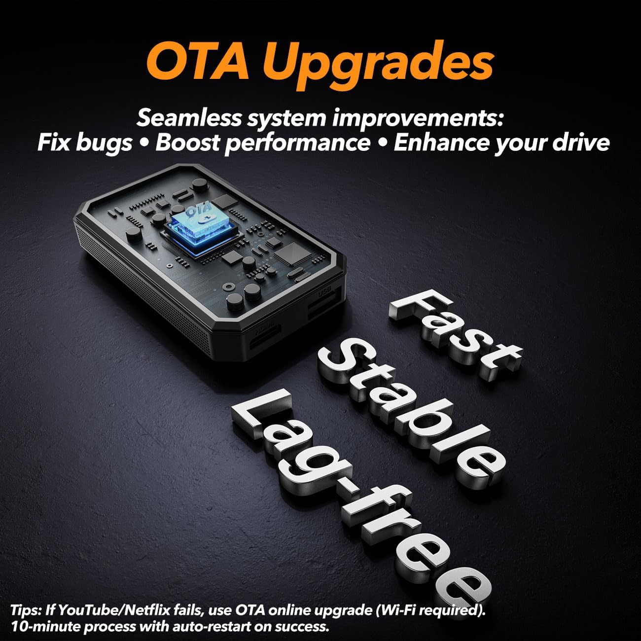 Volam 3-in-1 Wireless CarPlay Adapter Magic AI Video Box for iPhone with Netflix YouTube Plug and Play for Factory OEM Wired Car Play Cars & iOS 10+