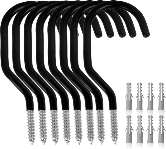 8-Pack Heavy Duty Bike Hook, Loading Capacity 100 LBS, 6 inch, Bike Hooks for Garage Wall and Garage Ceiling