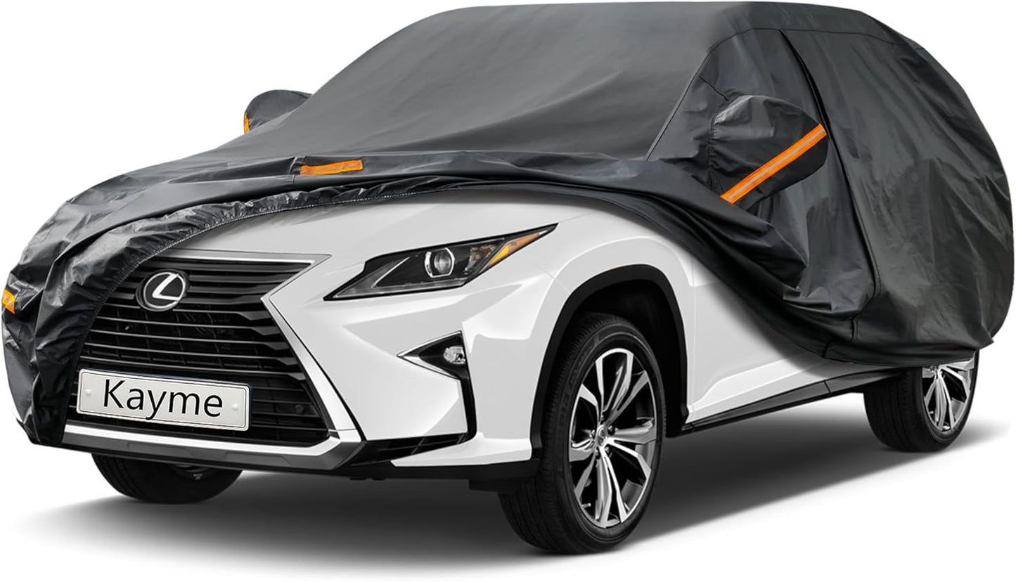 Kayme 7 Layers SUV Car Cover Custom Fit for Lexus RX350 RX 350/RX300/330/350L (2003-2025) Waterproof All Weather for Automobiles, Outdoor Full Cover Rain Sun UV Protection.