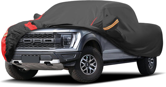 Car Cover Waterproof All Weather - 150D Fabric, Fits Ford F150 - Heavy Duty Waterproof Car Cover for All Seasons, Durable Protection Against Rain, Snow, Sun,Dust.