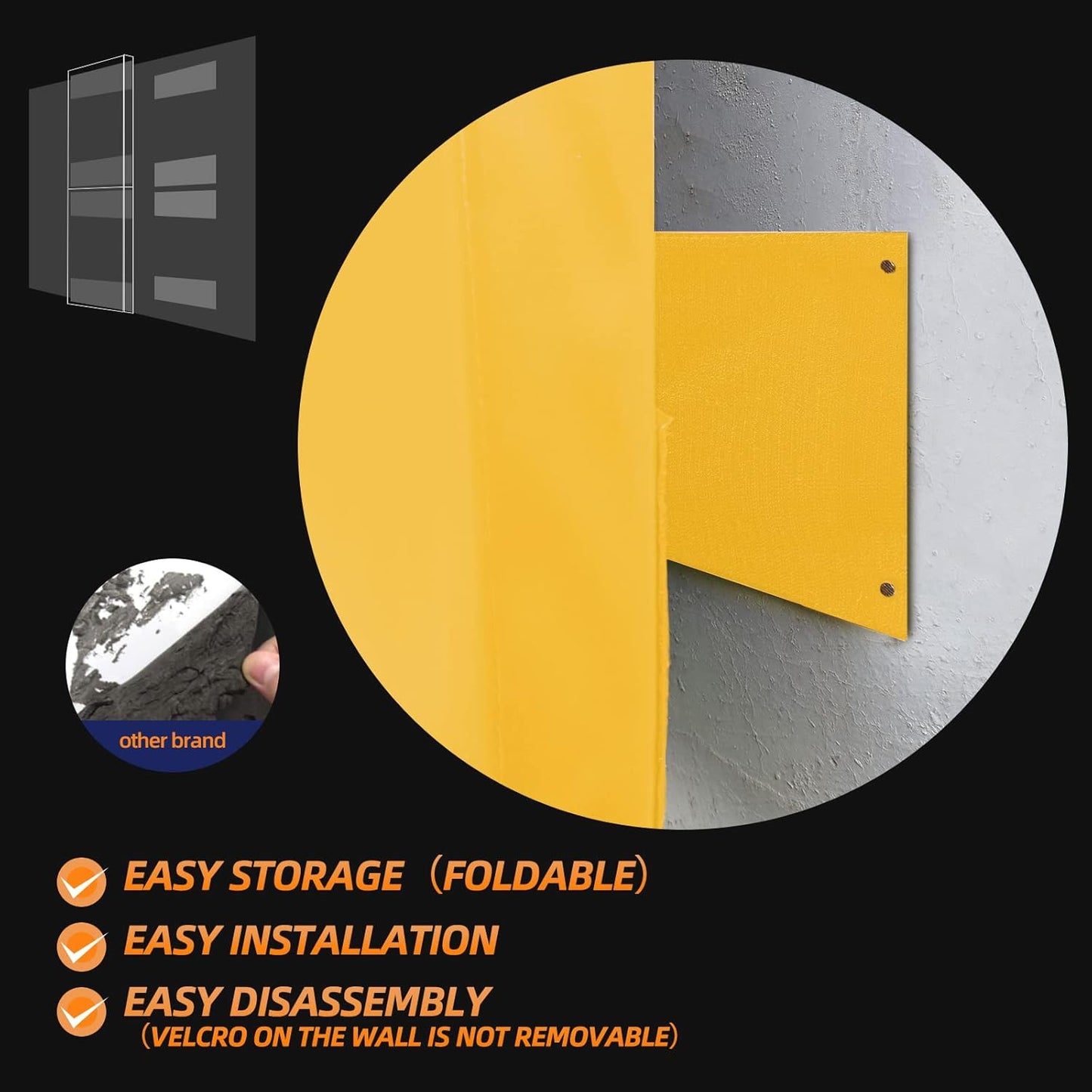 PROGOAL 2"/4" Thick Foam Protection Wall Pad，Gym Basketball-Court Protectors，Durable Waterproof Padding for Wall-Mounted Basketball Hoops(60" L x 20" W)…