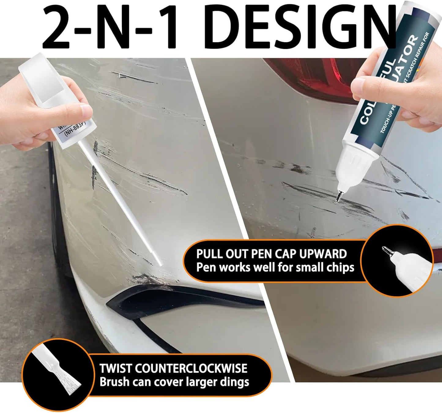 Canyon River Blue Metallic(B-640M) Touch Up Paint Compatible with Honda, Car Paint Pen Scratch Repair Two-In-One Touch Up Paint, Premium Car Scratch Remover for Deep Scratches