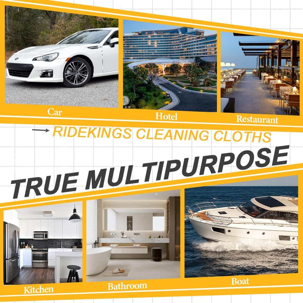 Micro Fiber Towels Car，Coral Fleece Car Wash Cleaning Towel,Endless,Absorbent, Scratch Free,No Lint, Extra Soft,Reusable and Durable,Interior Microfiber Rags 16in x 16in-6 Packs Yellow