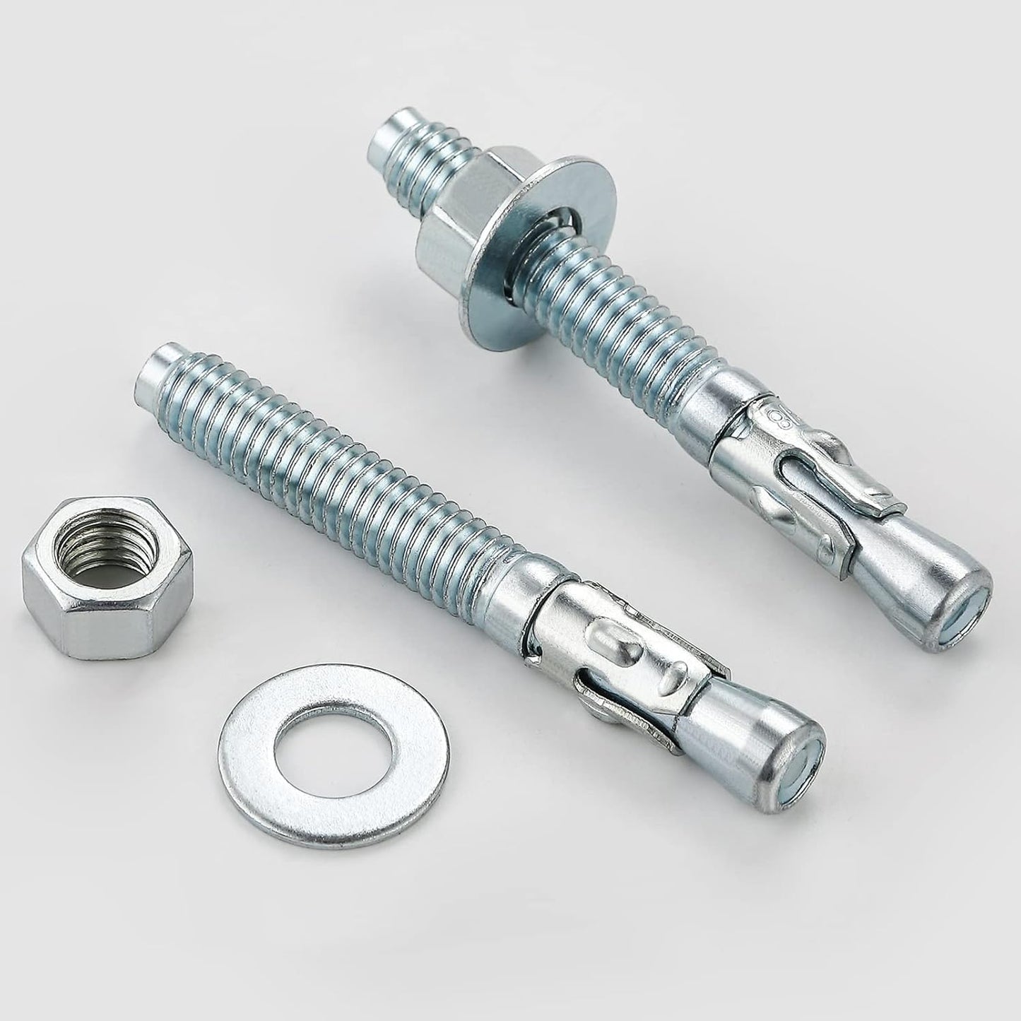 5/16x2" 10Pcs Inch Standard Fasteners for Heavy-Duty Zinc Wedge Anchors for Cement and Concrete