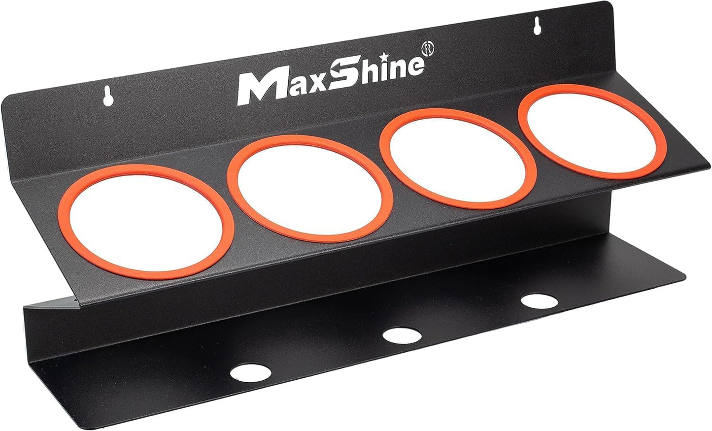 Maxshine Universal 4 Pack Spray Bottle Holder (16oz/34oz) - Holds 7 IK Trigger Sprayers with 3 Small Holes, Sturdy & Lightweight Wall-Mounted Organizer for Detailing Accessories, Easy to Install
