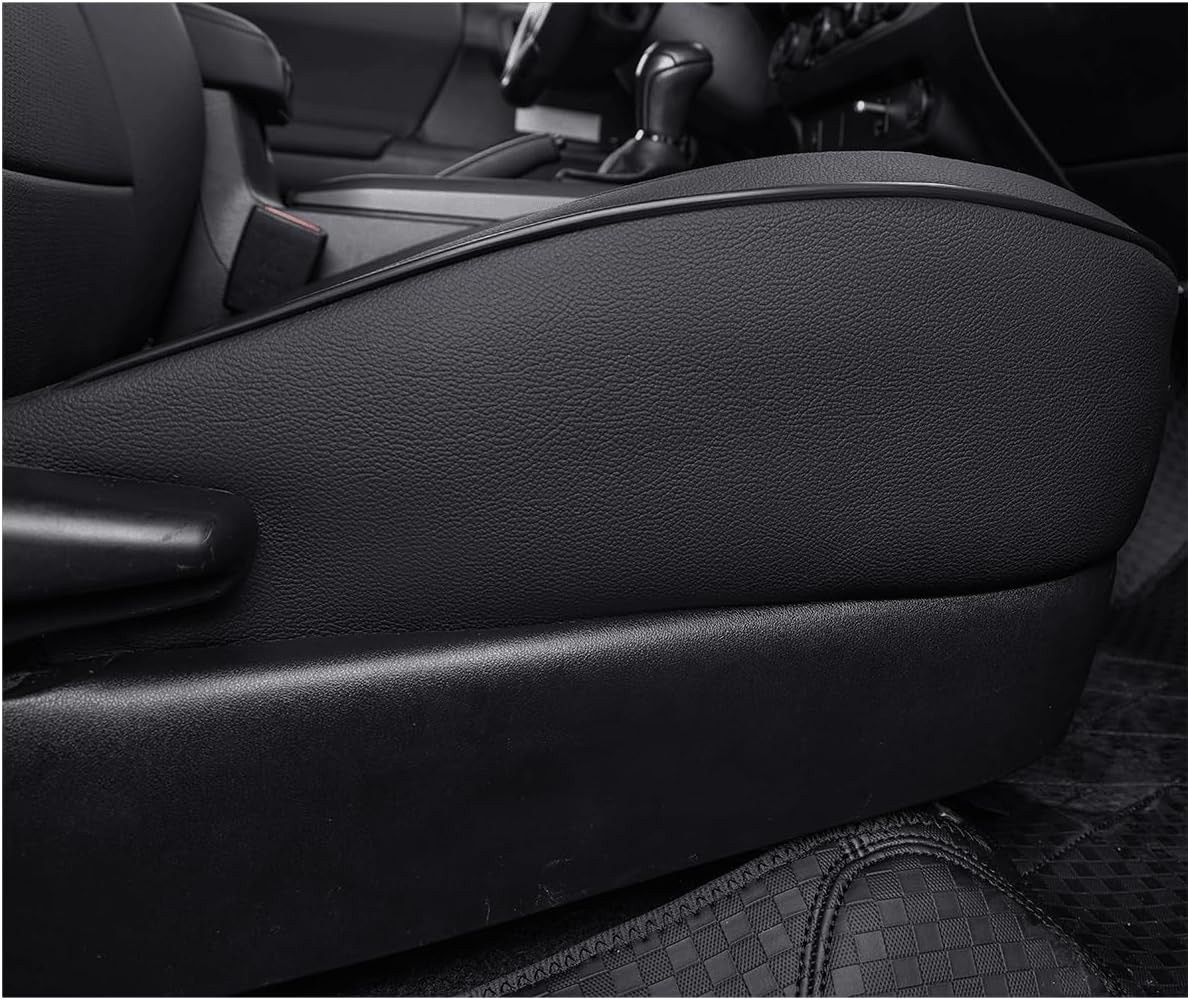 EKR Custom Fit Tacoma Rear Car Seat Covers for Select Toyota Tacoma (Petrol) 2024 2025 Double cab SR,SR5,TRD Sport,TRD Off-Road,Limited - Second Row Only,Leather (Black)