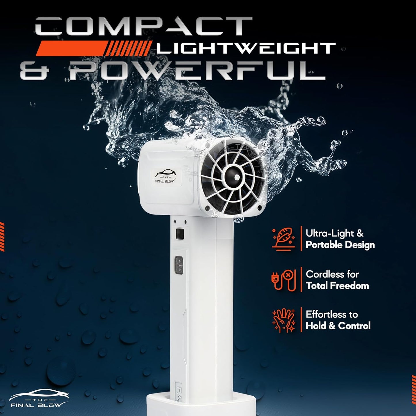 Car Dryer Air Blower | US Brand | Turbo Jet Blower for Drying | Jet Dry Your Car After Wash/No More Scratches | Longest Lasting Handheld Air Dryer (8000mAH Battery) | No Water Spots