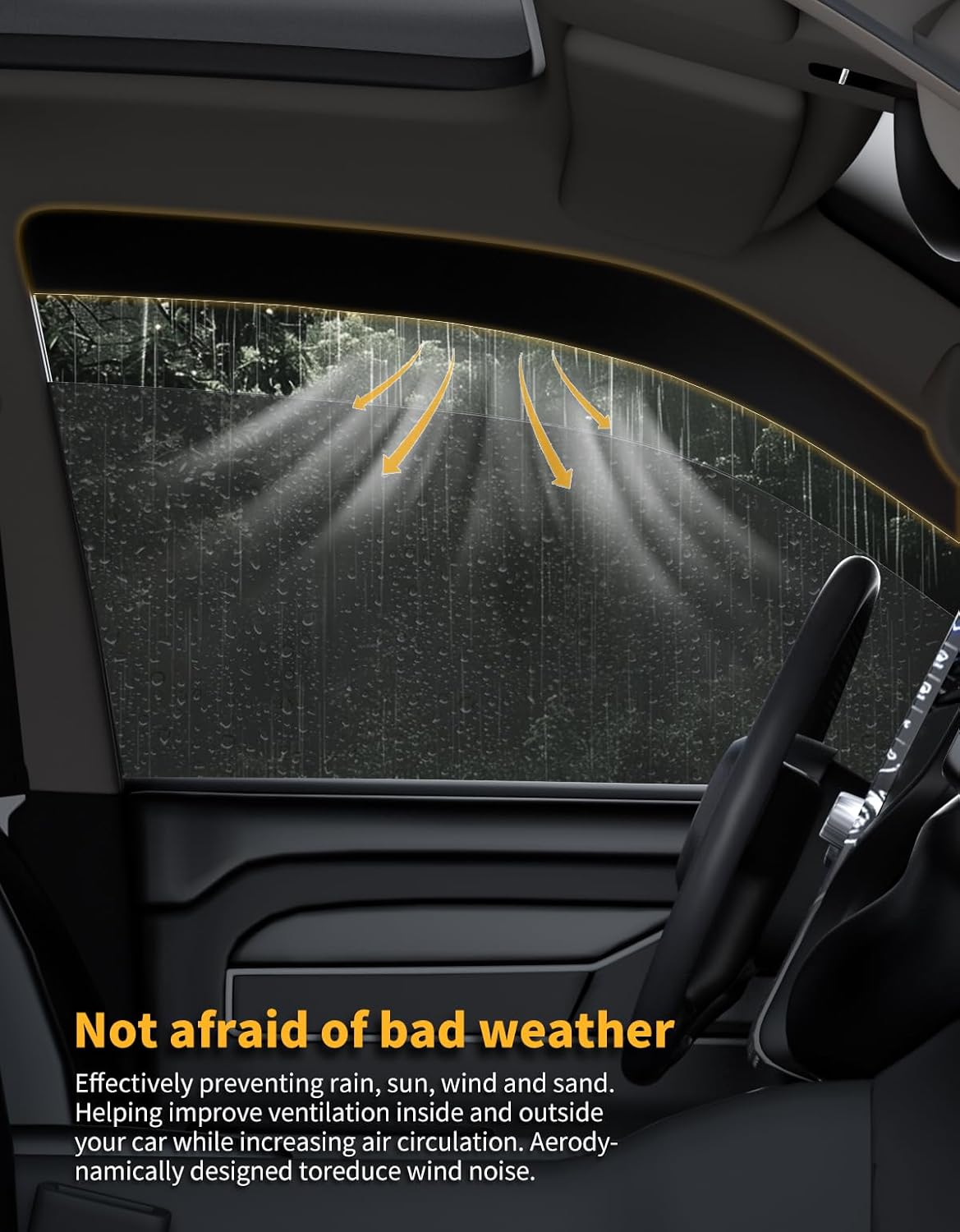 in-Channel Window Rain Guards Fit for Hyundai Palisade 2020 2021 2022 2023 2024 2025 Extra Durable Window Deflectors Window Visors Vent Shades Vent Visors Car Accessories-4 pcs Q23