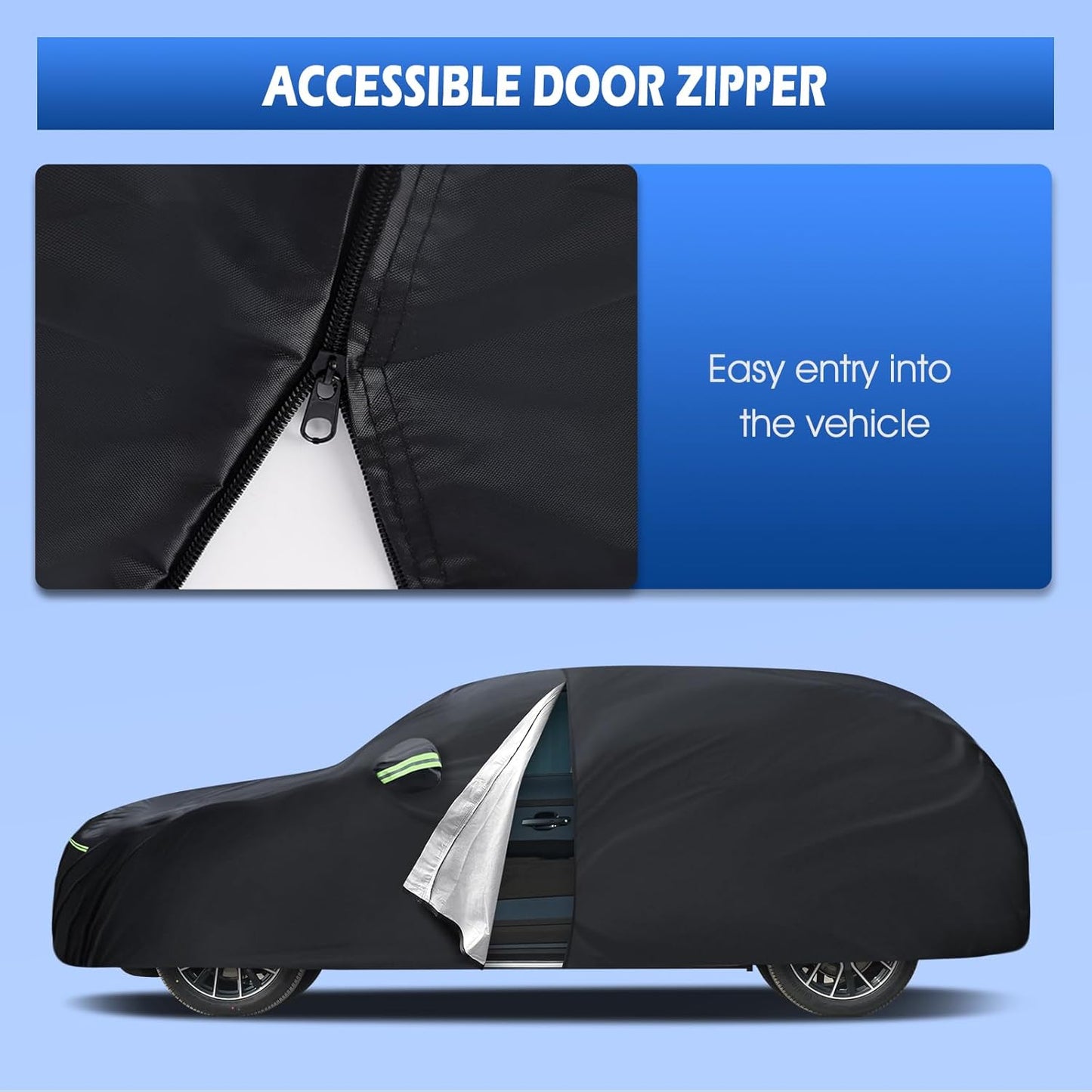 Car Cover Custom Fit for Audi Q5/SQ5 2009-2025, Migaven Waterproof Full Exterior Cover Sun Rain Protection with Door Zipper and Cotton Lining