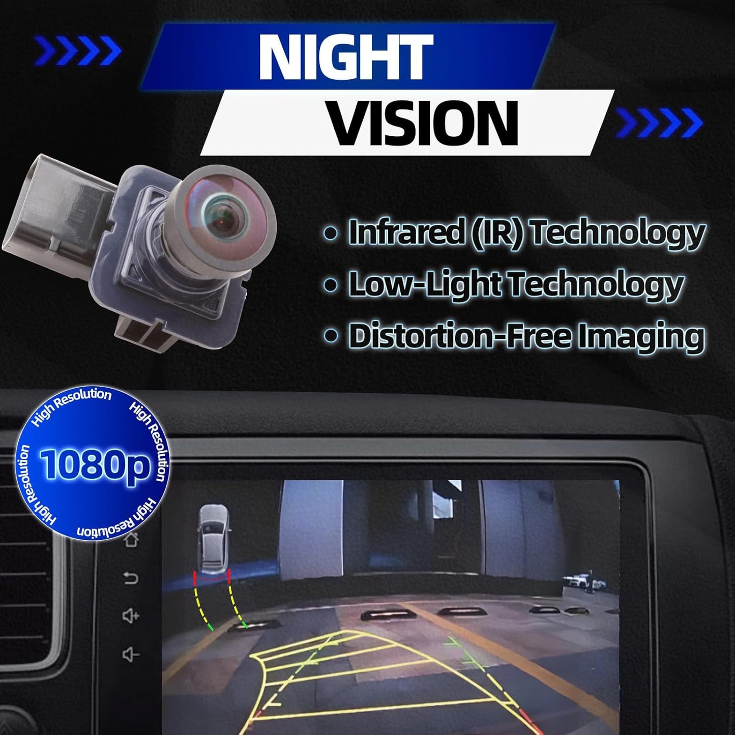 MITZONE Rear View Backup Camera for Car Compatible with 2013-2016 Ford Fusion Lincoln MKZ Parking Asist Camera 1080P HD 170° Wide-Angle DS7T-19G490-DD DS7T19G490DB ES7Z-19G490-A