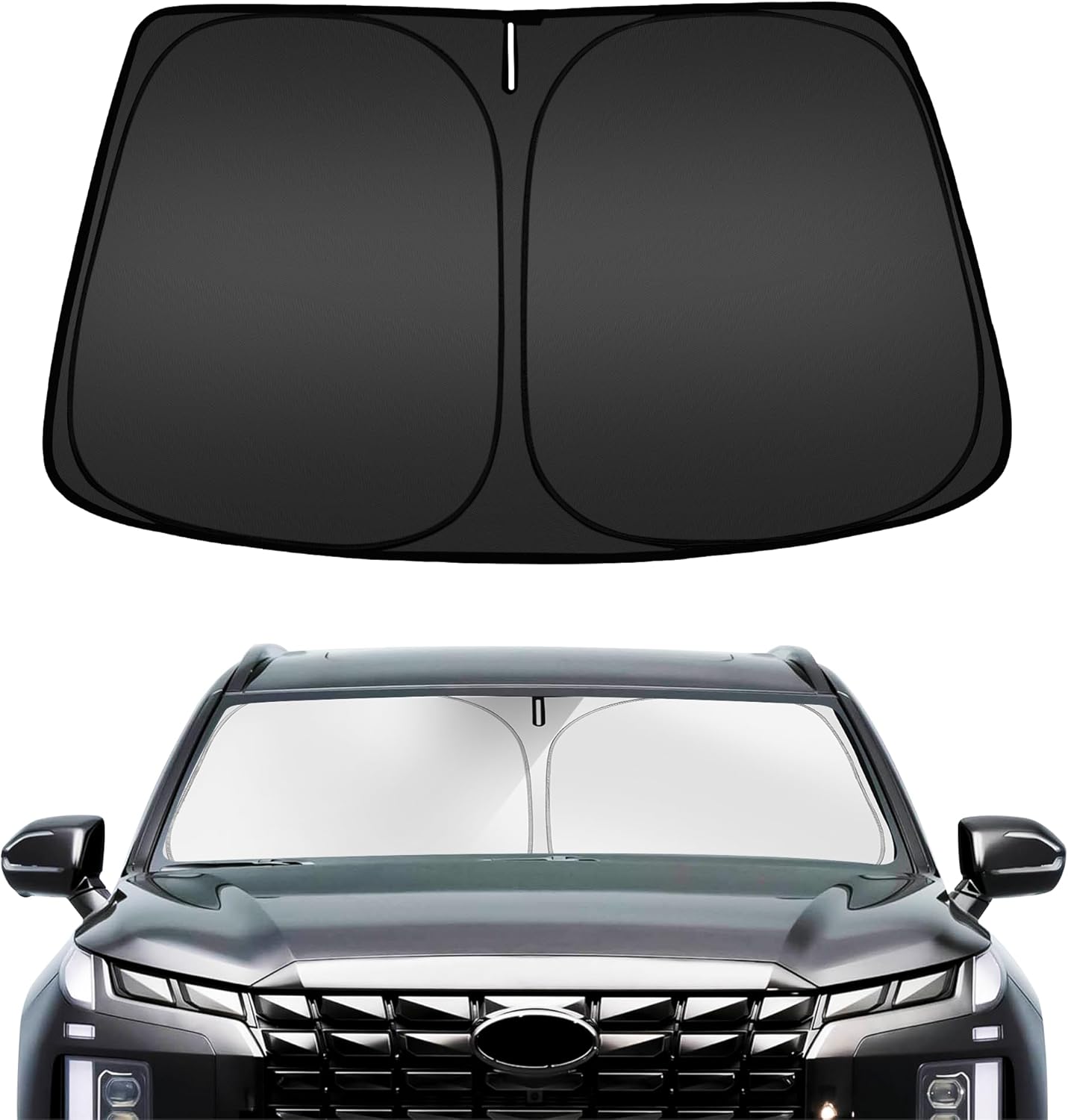 ARISMOTOR Windshield Sun Shade for Hyun-dai Palisade 2020-2025 2026, Custom Fit Foldable Front Window Sunshade Sun Visor Protector, Block UV Rays Keep Your Car Cooler