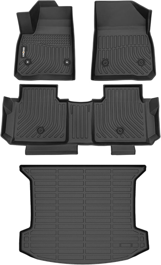 GINOWY-Floor Mats & Cargo Liner for Cadillac XT5 2017-2025,TPE All Weather Floor Mats for Cadillac XT5丨 XT5 Car Mats, XT5 Cargo Mat Trunk Mat, XT5 Car Accessories