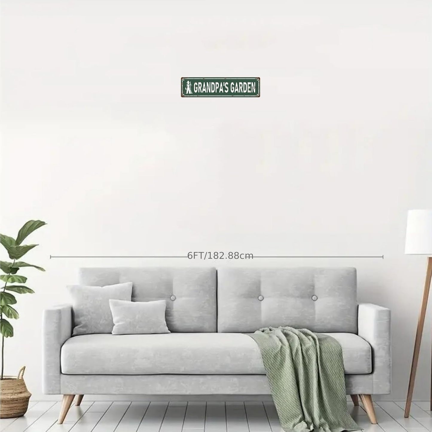 GRANDPA'S GARDEN Vintage Metal Tin Sign, Street Sign, Home Decor, Room Decor, Wall Decor, Bathroom Decor, Bar Decor, Cafe Decor, Garage Decor, 16 x 4 Inch