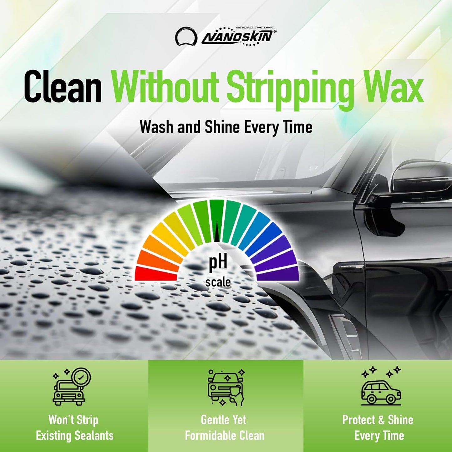 Nanoskin BUBBLE BATH Foaming Car Wash Shampoo 1 Gallon - Works with Foam Cannon, Foam Gun, Bucket Washes, Car Soap for Pressure Washer | For Car, Truck, Motorcycle, RV & More | Green Apple Scented