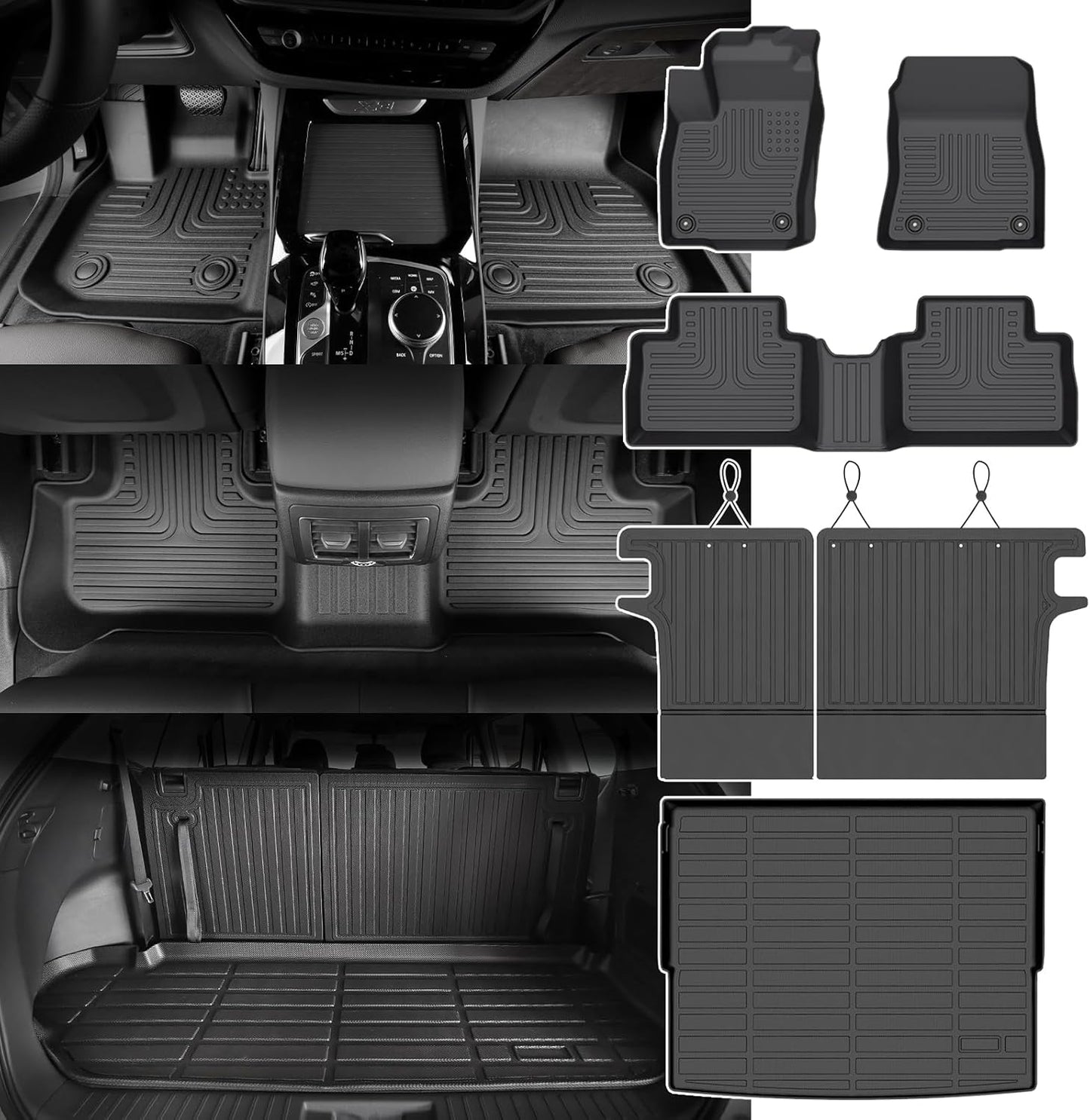 for Nissan Kicks Floor Mats 2025 SV/SR (Not for S),Car Mats for Nissan Kicks All Weather Floor Mats Cargo Liner Accessories Backrest Cargo Mat 2025