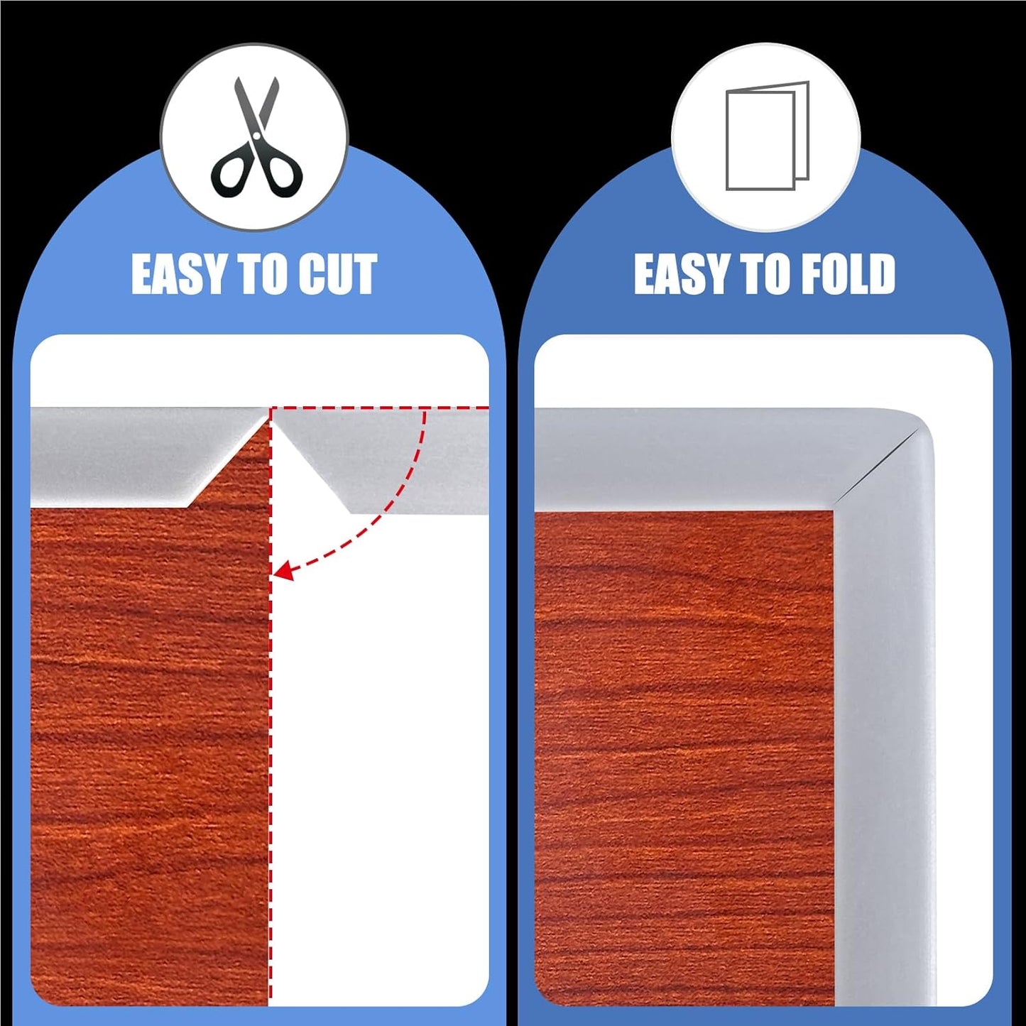 Rubber Edge Trim, Flexible Self Adhesive U Shaped Peel and Stick Edge Banding, 2"(50mm) U Channel Edge Protector, Edge Guards for Woods, Furniture, 20Ft, Grey Color