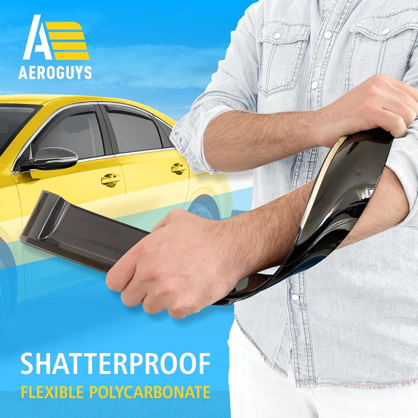 Extra Durable Window Deflectors in-Channel Window Visors Rain Guards Fit for Kia Forte 2019-2025, Sun Visors, Wind Vent for Shades, Exterior Car Accessories - 4pcs. AG0769