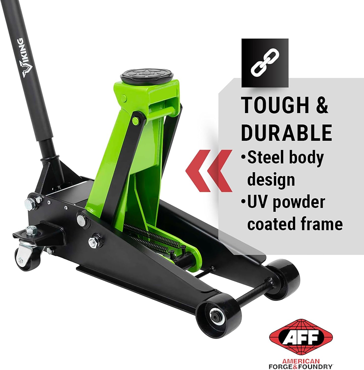 AFF Viking 3.5 Ton Floor Jack - Lightning Lift Hydraulic Car Jack - Heavy Duty