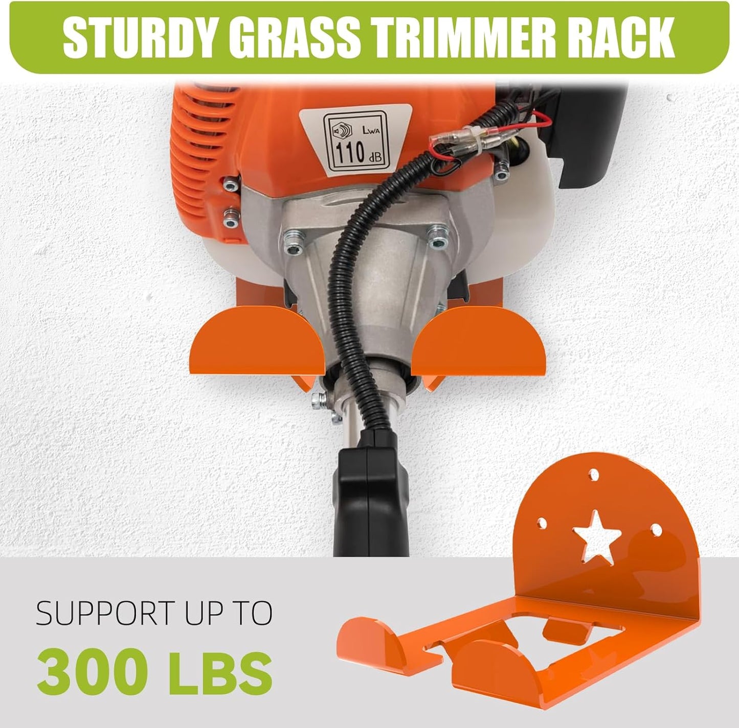 MusixiA Garage Organizer Trimmer Rack,2 Pack Heavy Duty Weed Eater Hanger,Trimmer Hanger for Grass Trimmer, Hedge Trimmer Trimmer Power Tool Organizer Wall Mount