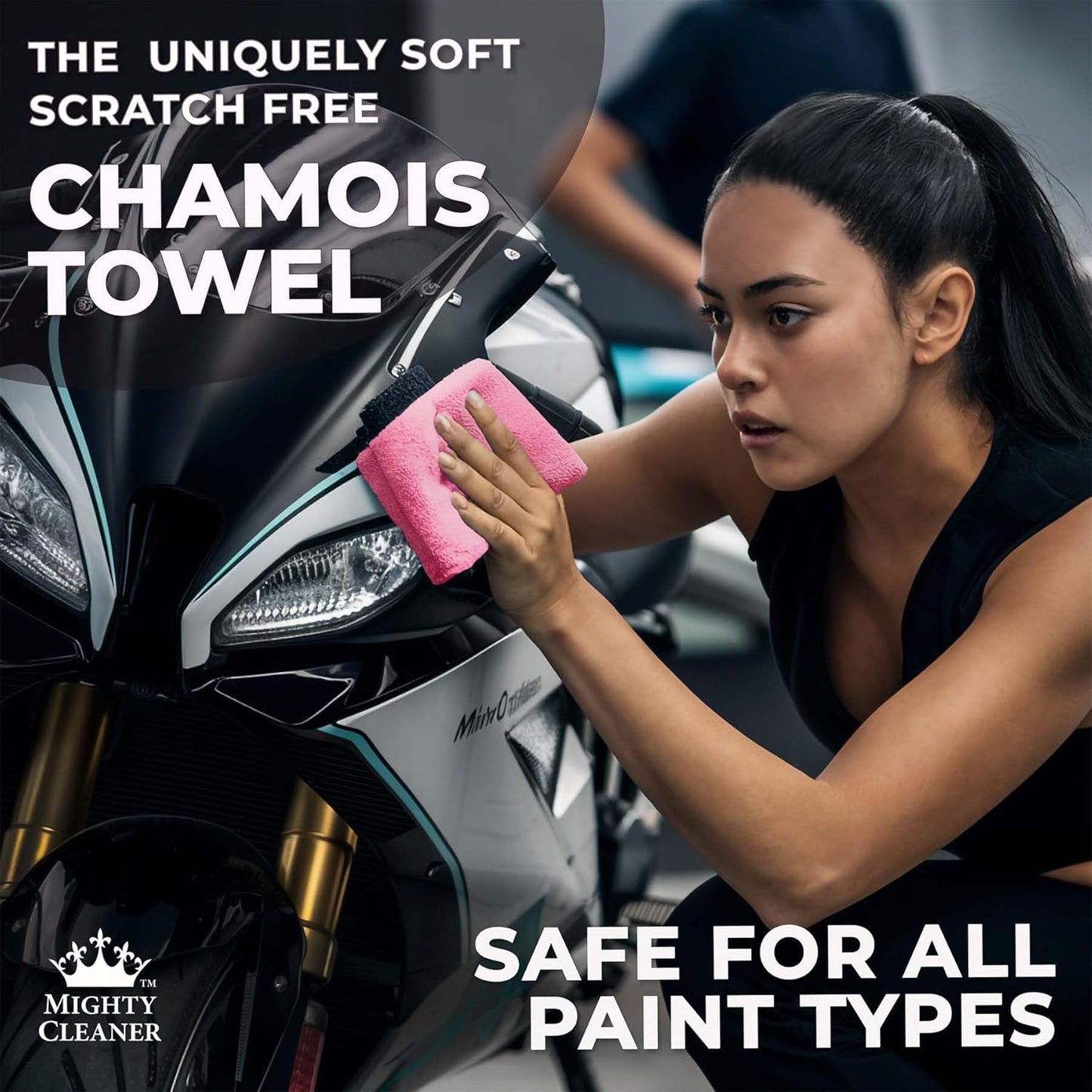 Premium 2pk +1 Free Shammy Cloth - Super Absorbent Chamois Towel - Reusable & Scratch-Free - Soft Car Drying Towels (26"x17")