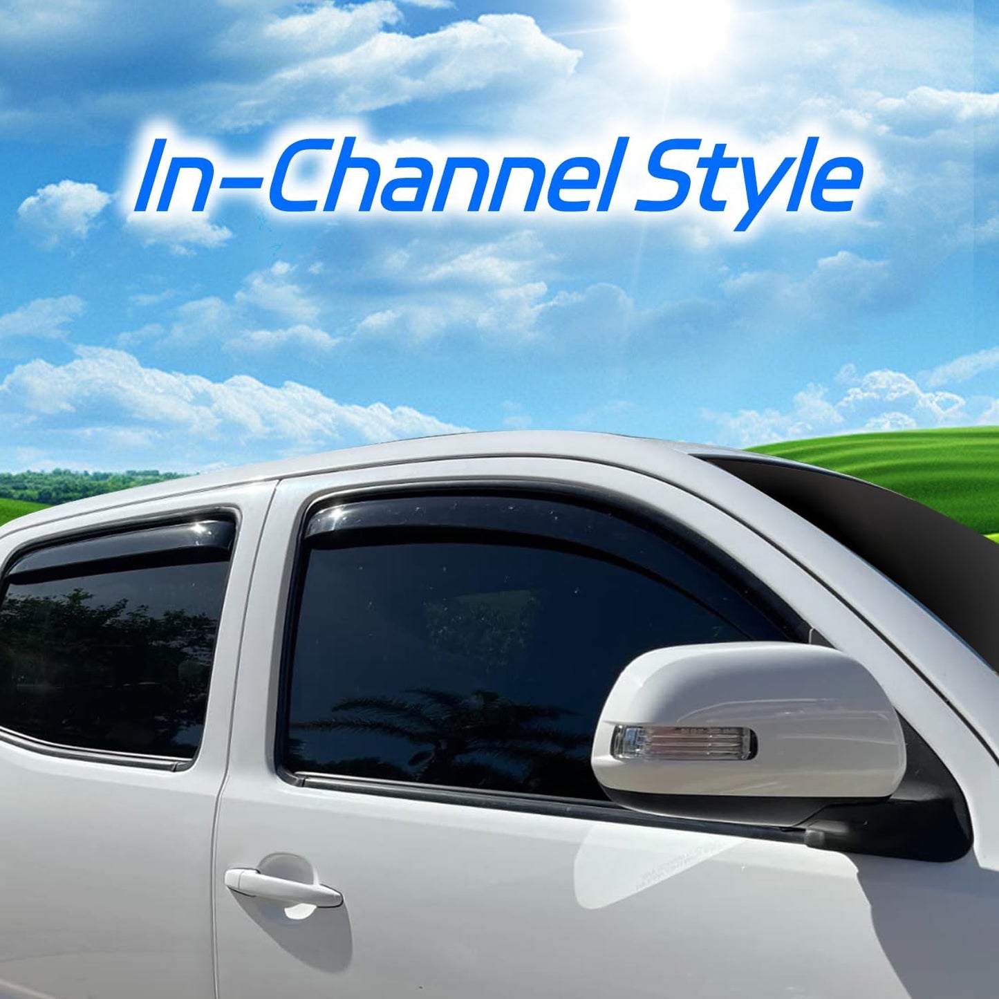 4 PCS in-Channel Window Rain Guards Fit for 2019-2025 Toyota RAV4, Smoke Tinted Vent Window Visors, Window Vent Deflector, Sun Visors Vent Shades, Car Accessories 2020 2021 2022 2023 2024