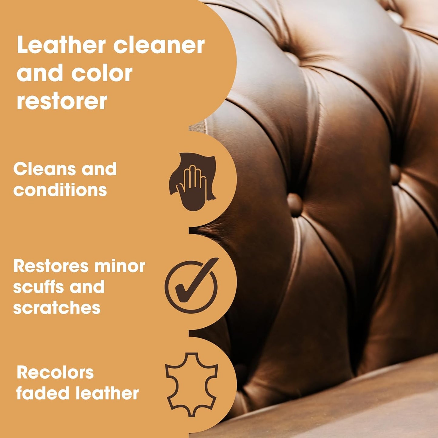Furniture Clinic Leather Easy Restoration Kit | with Leather Recoloring Balm, Cleaner, Sponge, and Cloth | Leather Repair Kit for Scratched and Faded Furniture (Maroon)