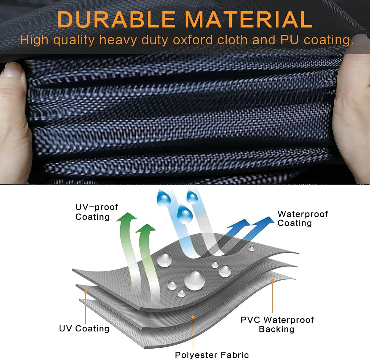 UTV Cover Waterproof Heavy Duty Oxford Cloth All Weather Protection Covers for Polaris RZR Ranger Can-Am Defender Teryx Pioneer Side by Side UTV Accessories, 2-3 Seater