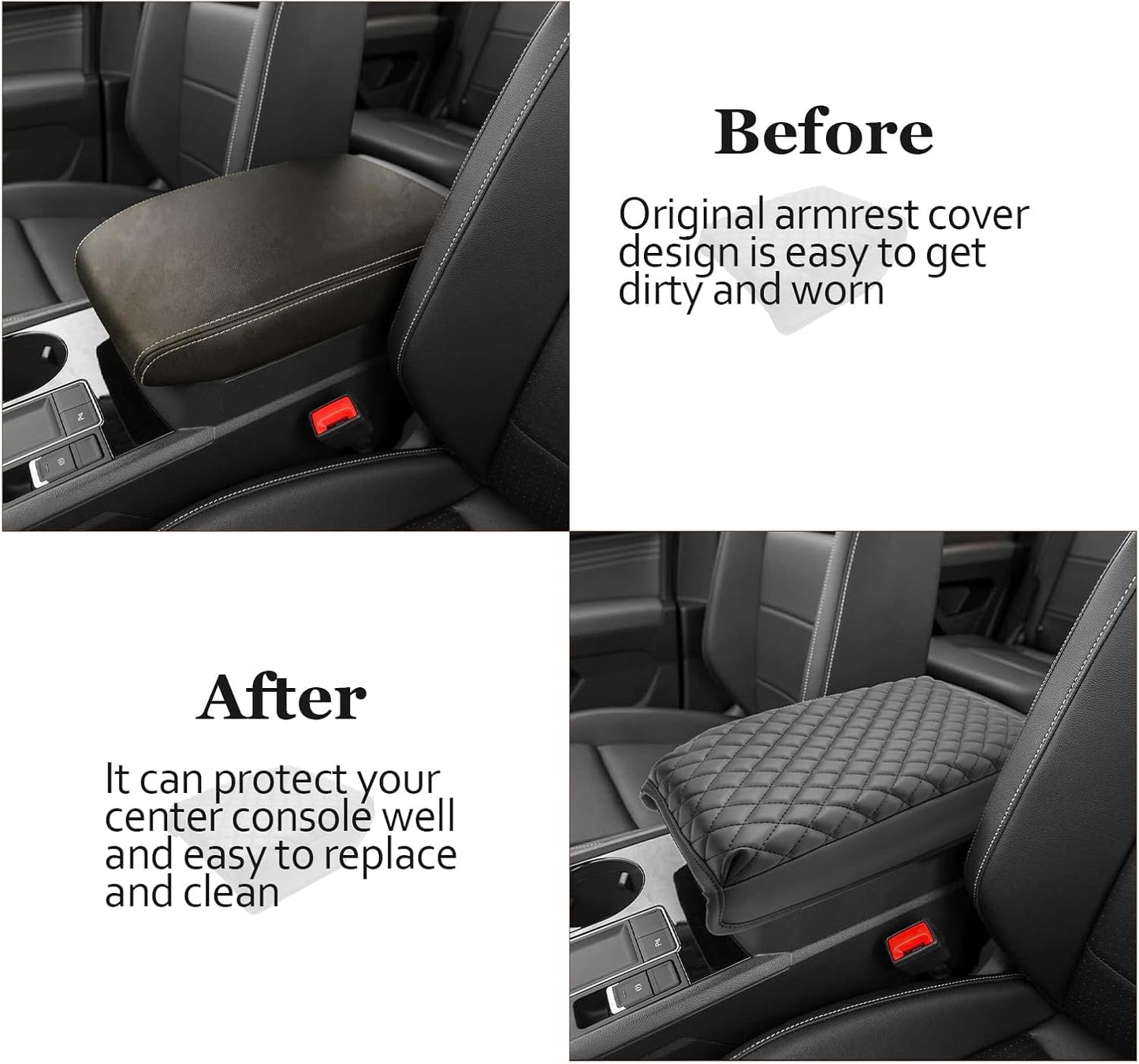 SKTU for 2024 2025 2026 Volkswagen Atlas Center Console Cover 2024 2025 2026 VW Atlas Armrest Cover 2024 2025 Atlas SE/SEL Seat Box Cover VW Atlas 2024 2025 2026 Accessories Center Console Cushion