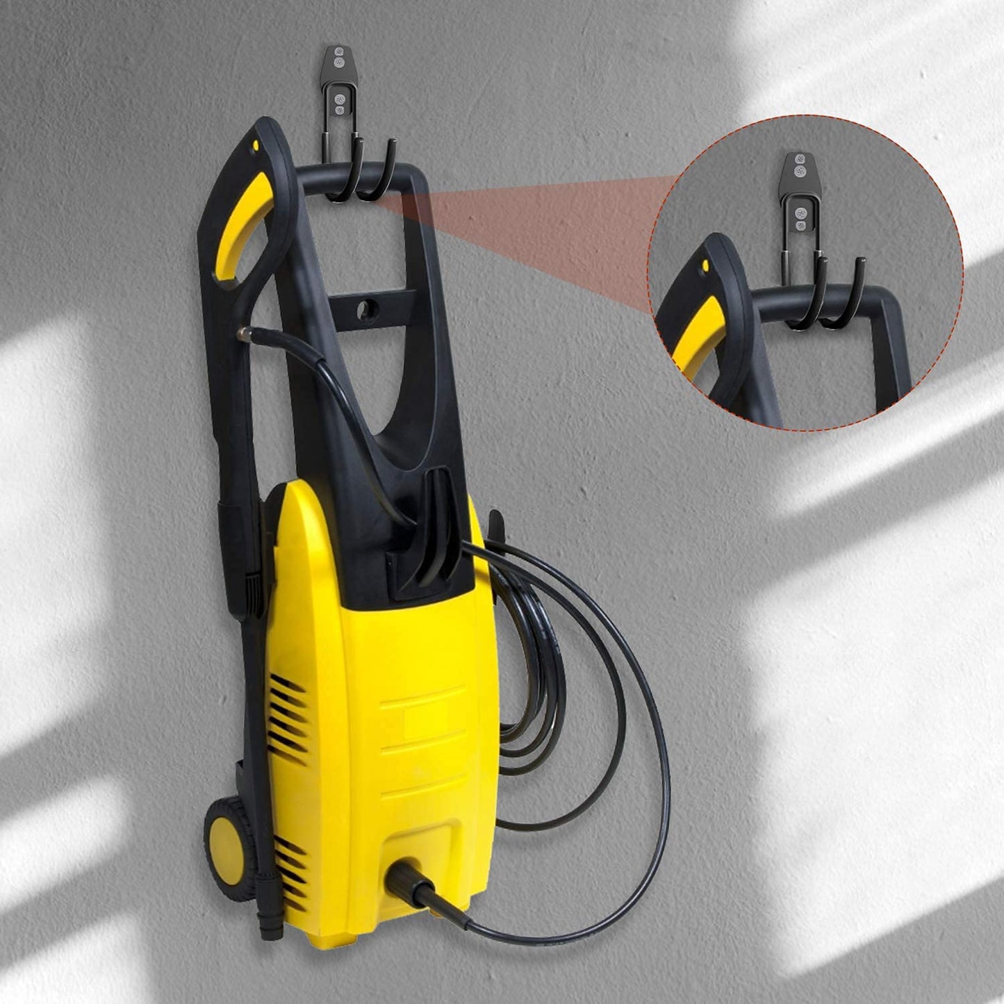 3-H Garage Wall Hooks 10 Pack, Heavy Duty Garage Hooks with Extra Welding Spots, Wall Mount Storage Organizer for Hanging Garden Lawn Tools, Chair, Shovel, Blower, Toolkit (Black)