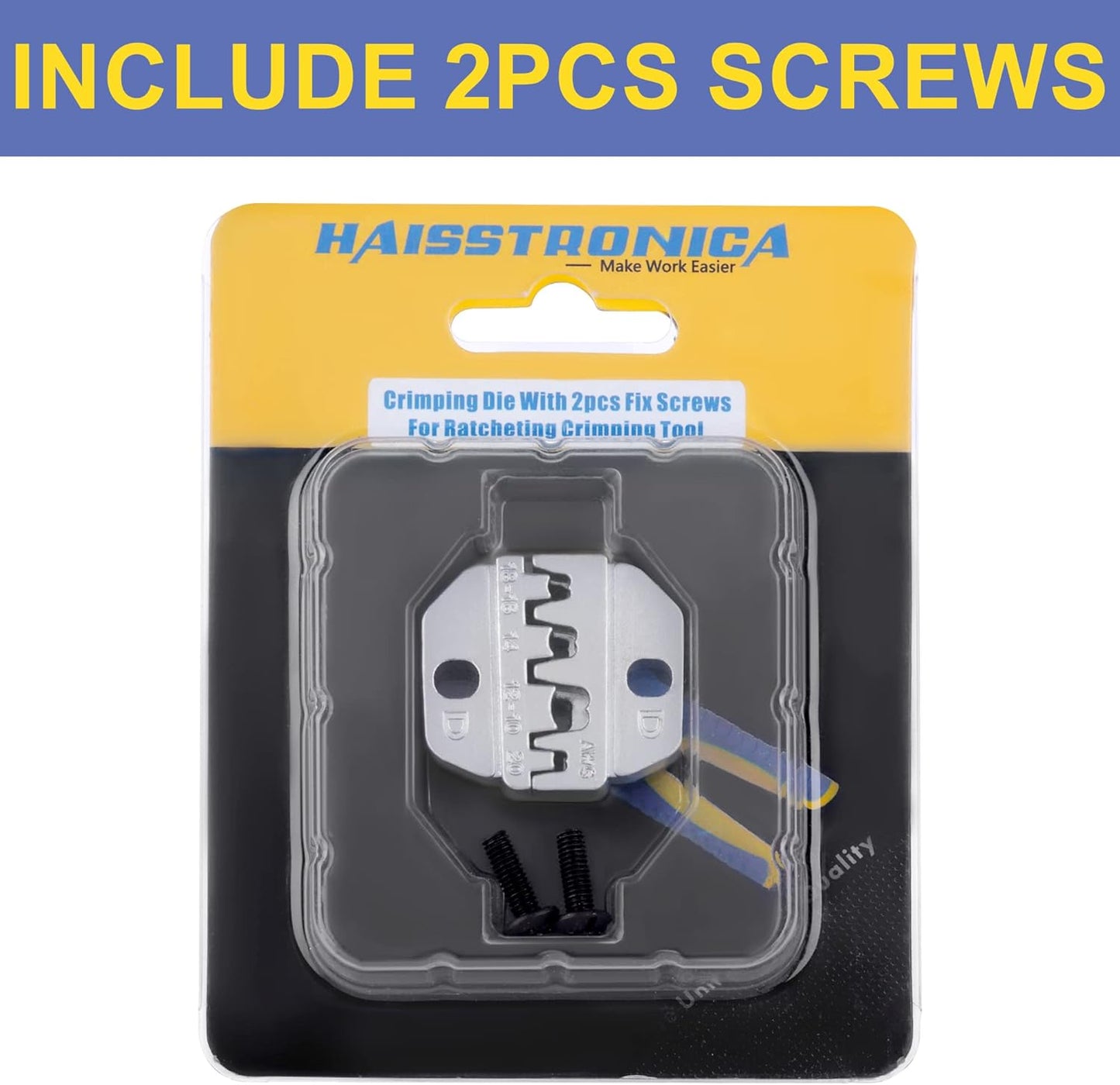 haisstronica Crimping Die for Open Barrel Terminals,20-10 AWG