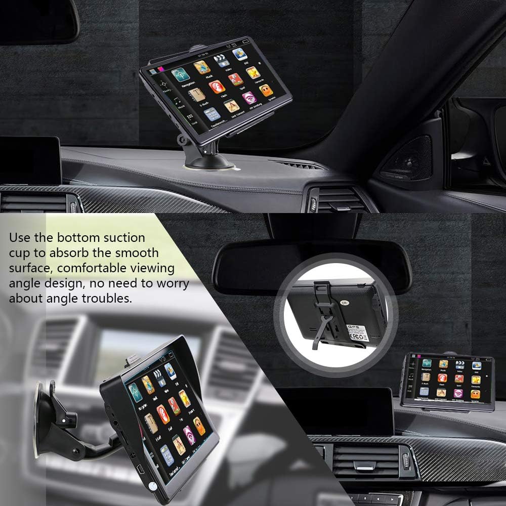 GPS Navigation for Car, Latest 2025 Map,7 inch Touch Screen Real Voice Spoken Turn-by-Turn Direction Reminding Navigation System for Cars, Vehicle GPS Satellite Navigator with(Free Lifetime Updates)