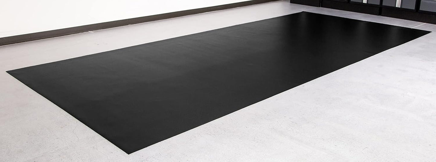 G-Floor Ceramic Texture Vinyl Garage Flooring Mat (7'6" x 17', Midnight Black) - Solid Polyvinyl Construction for Superior Garage Floor Protection
