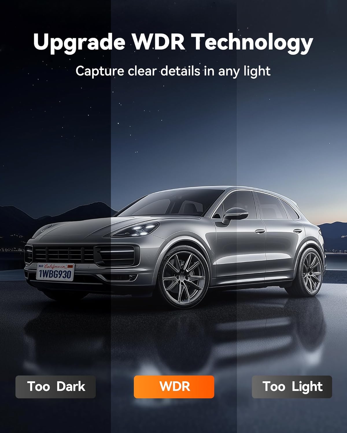 WOLFBOX G930 10'' Rear View Mirror Camera with 5.8GHz WiFi, 4K Dash Cam Front and Rear with WDR, Touch Screen Rearview Mirror Backup Camera, Parking Monitor, Reverse Assist, Includes 64GB Card & GPS