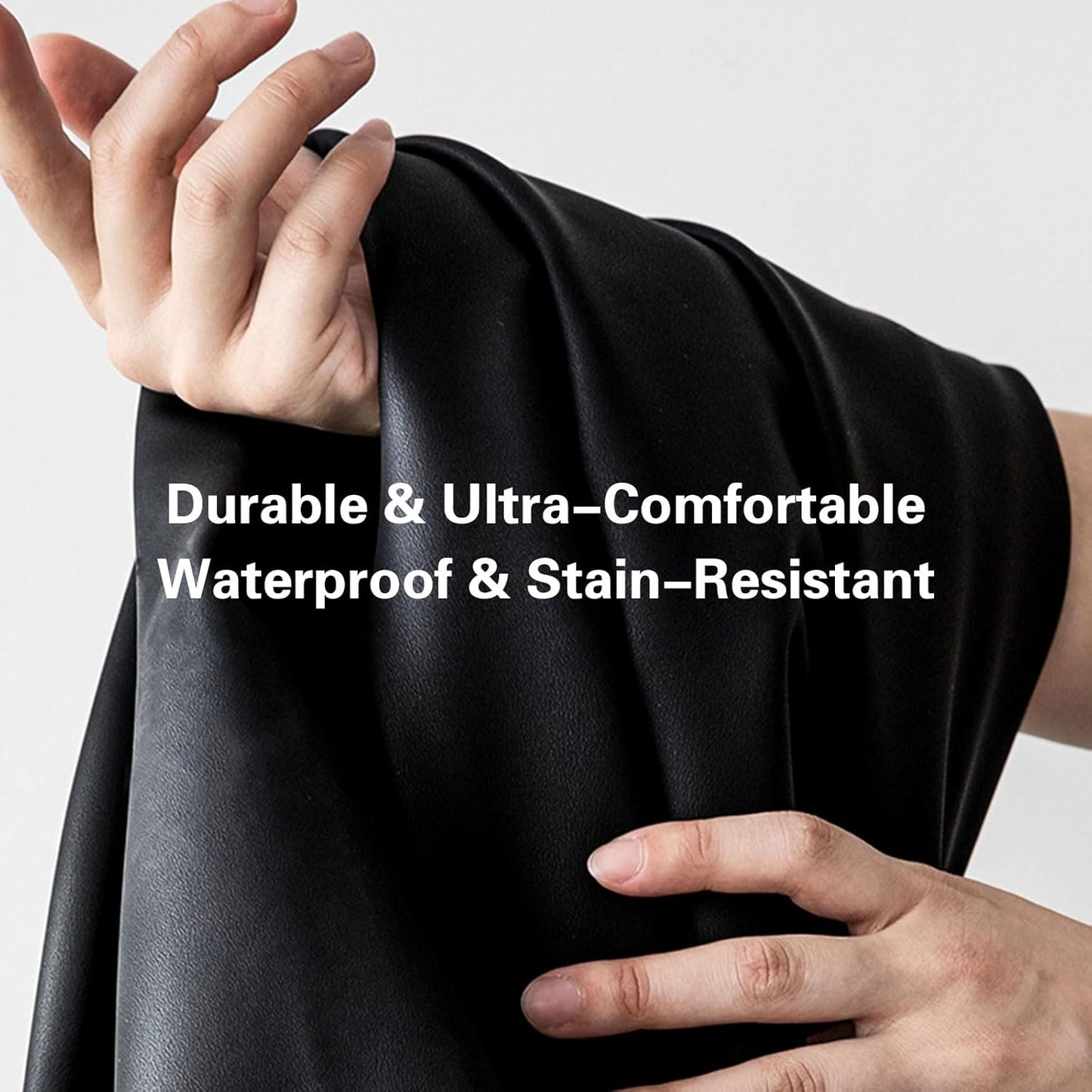 EKR Custom Fit Tacoma Car Seat Covers for Select Toyota Tacoma 2016 2017 2018 2019 2020 2021 2022 2023 Double Cab/Crew Cab -Full Set,Leather(Black/Gray)