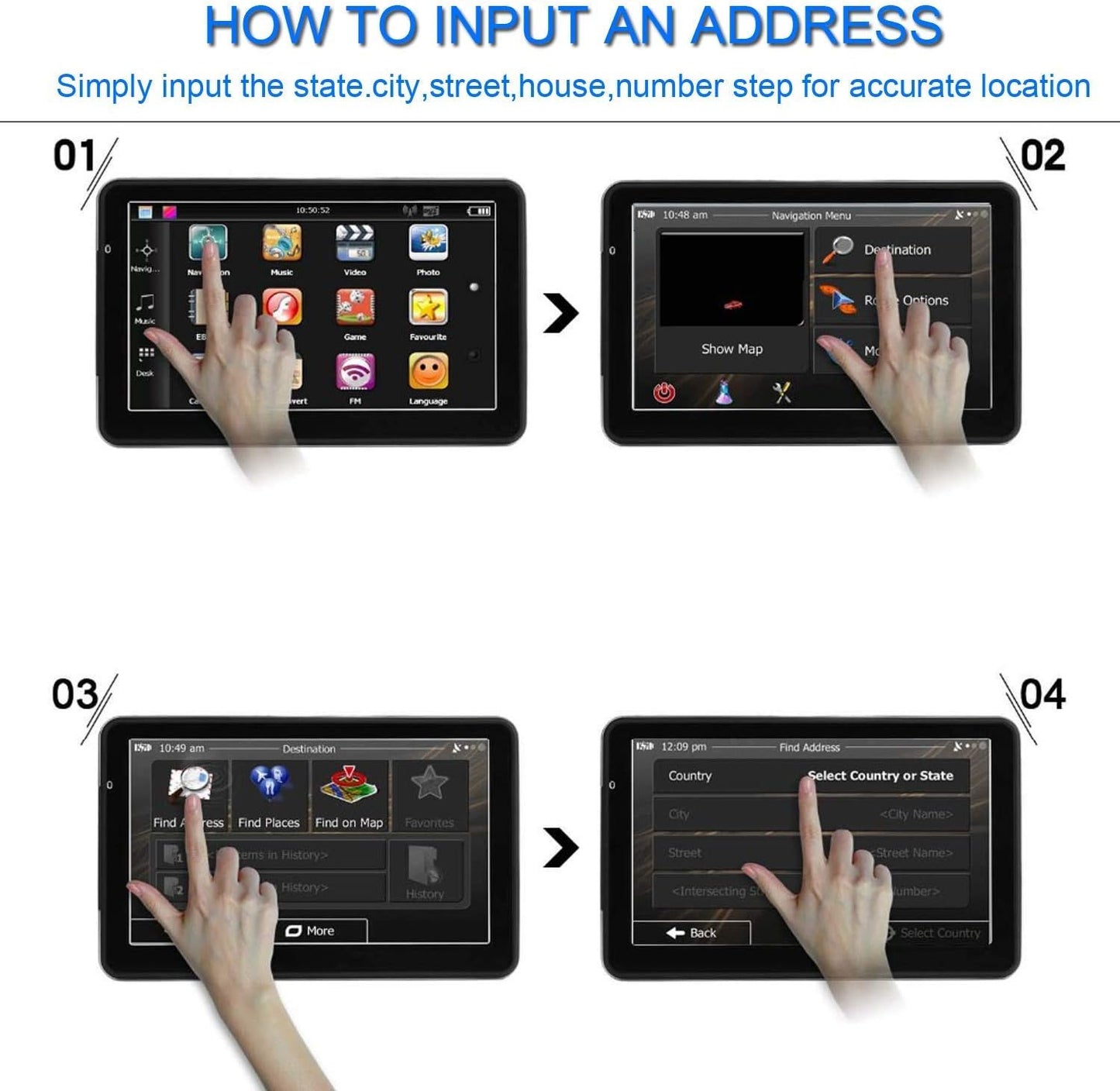 GPS Navigator for Car Truck RV – 9'' HD Touchscreen, Latest 2025 Map with Custom Truck Routing, Lane Guidance, Turn-by-Turn Voice Directions, Speed & Red Light Alerts, Free Lifetime Updates