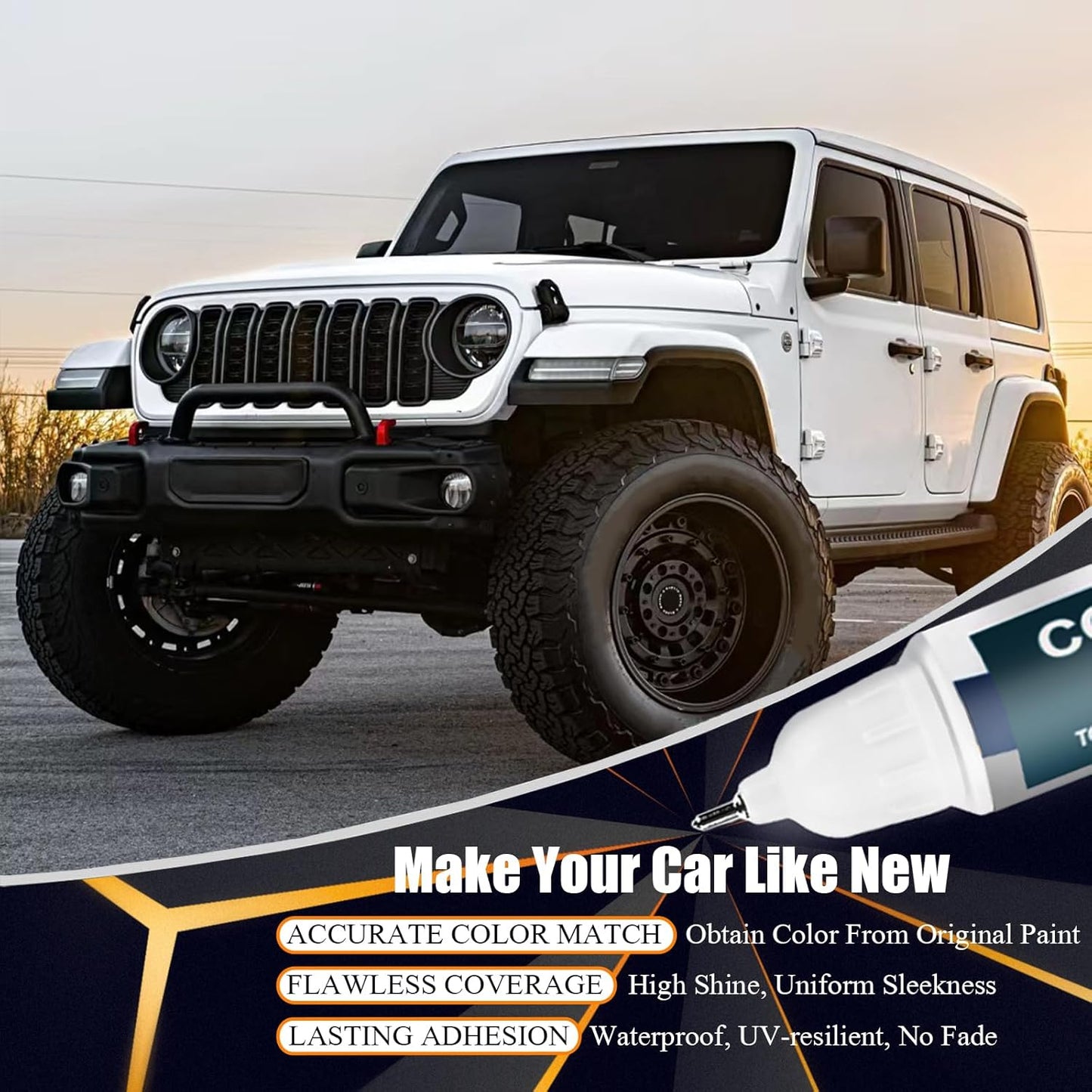 PBJ/MBJ Hydro Blue/Laser Blue Pearl Touch Up Paint for Jeep, Car Paint Pen Scratch Repair Two-In-One Touch Up Paint, Premium Car Scratch Remover for Deep Scratches