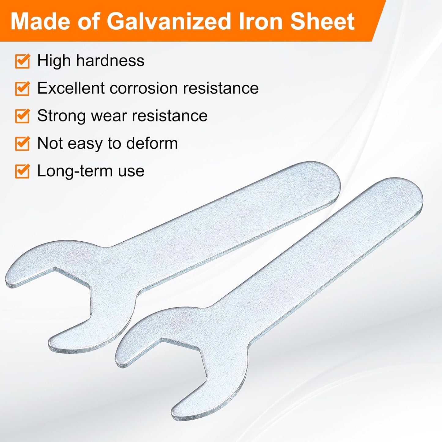 HARFINGTON 10pcs Small Wrench 13x70x1.5mm Metric U-Shaped Single Open Ended Spanner Super Thin Flat Head Galvanizing Wrench for Automotive Repair Furniture Assembly