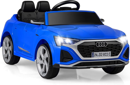 Licensed Audi SQ8 Ride on Car by OLAKIDS, 12V Kids Electric Vehicle with Remote Control, Toddlers Battery Powered Toy with 3 Speeds, Wheels Suspension, Music (Blue)