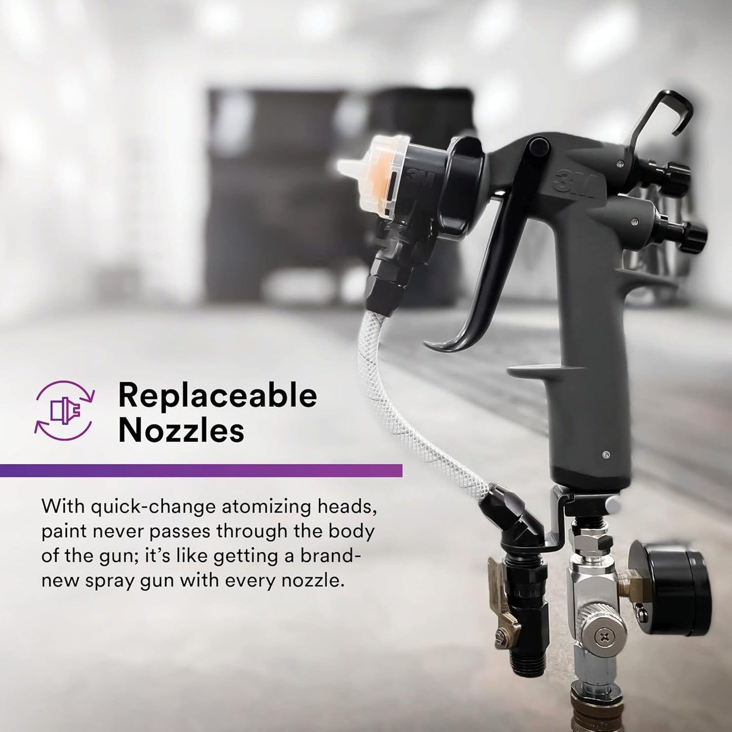 3M Performance Pressure HVLP Atomizing Head Refill Kit 26809, White, 0.9, 10 Pack, 5 Packs/Case