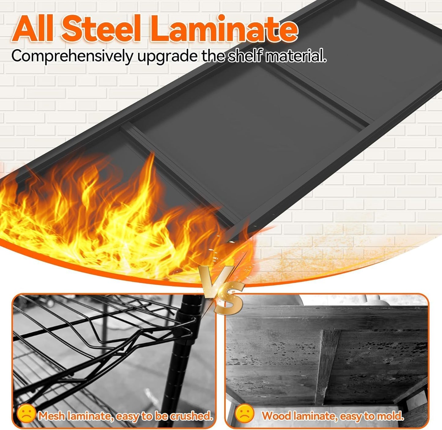 Metal Garage Shelving Unit, Heavy Duty Adjustable Storage Rack, Steel Shelving,3000 lbs Capacity, Industrial Shelves for Heavy Tools and Equipment (6-Tier 82" H x 36" W x 16" D)