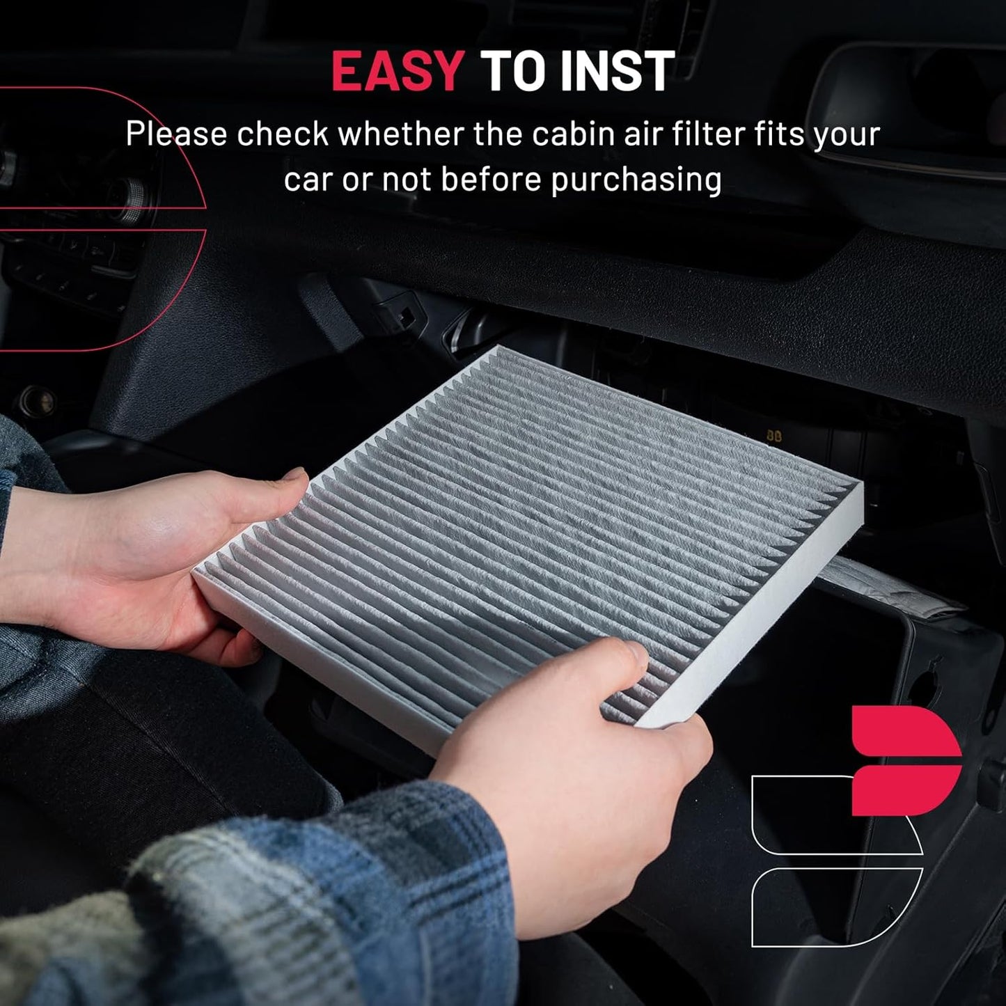 BDFHYK 1PC CF10930 Cabin Air Filter with Activated Carbon Compatible with Subaru WRX 2012-2021, WRX STI 2013-2021, Forester 2009-2018, Crosstrek 2016 2017, Impreza 2008-2016, XV Crosstrek 2013-2015