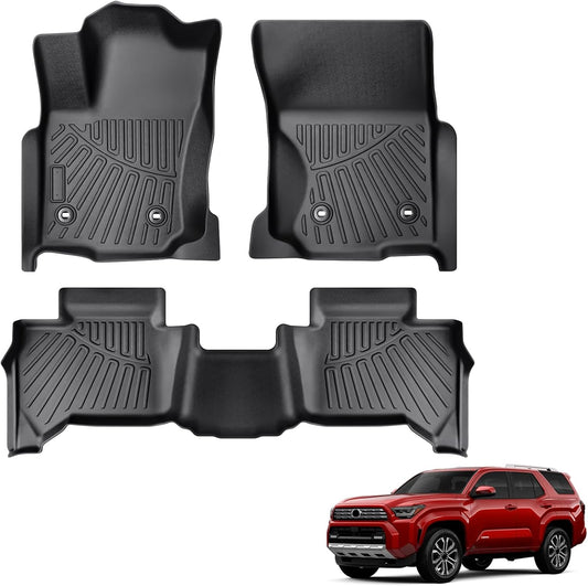 Floor Mats for 4Runner 2025, All Weather Floor Mats Floor Liners Compatible with Toyota 4Runner Accessories 2025 Anti-Slip Mats Black (Not Fit Hybrid and 7Seats)
