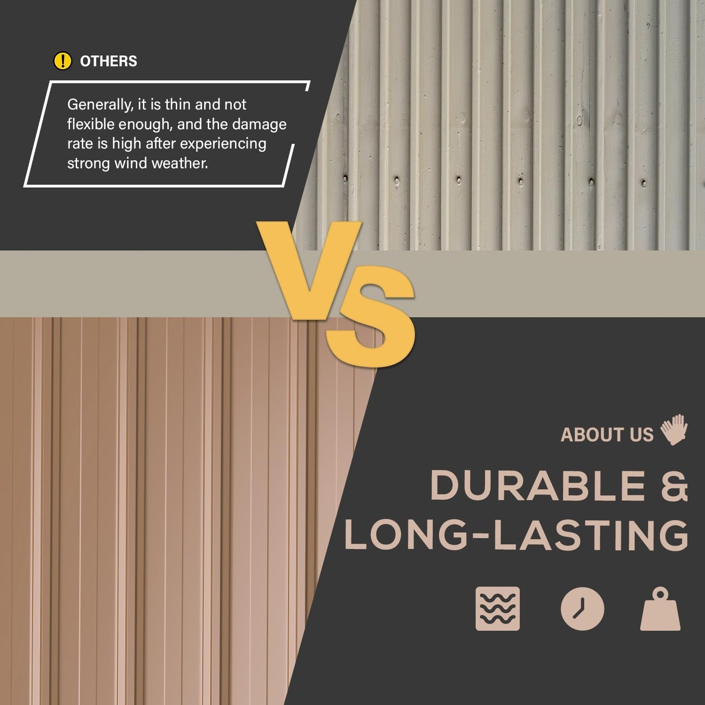 U-MAX Storage Shed 14x12 Outdoor Shed, Large Metal Outside Storage Garden Sheds & Outdoor Storage Shed Clearance, 12x14 Tool Shed Outdoor Storage Lockable for Backyard, Patio and Outside Use in Gray