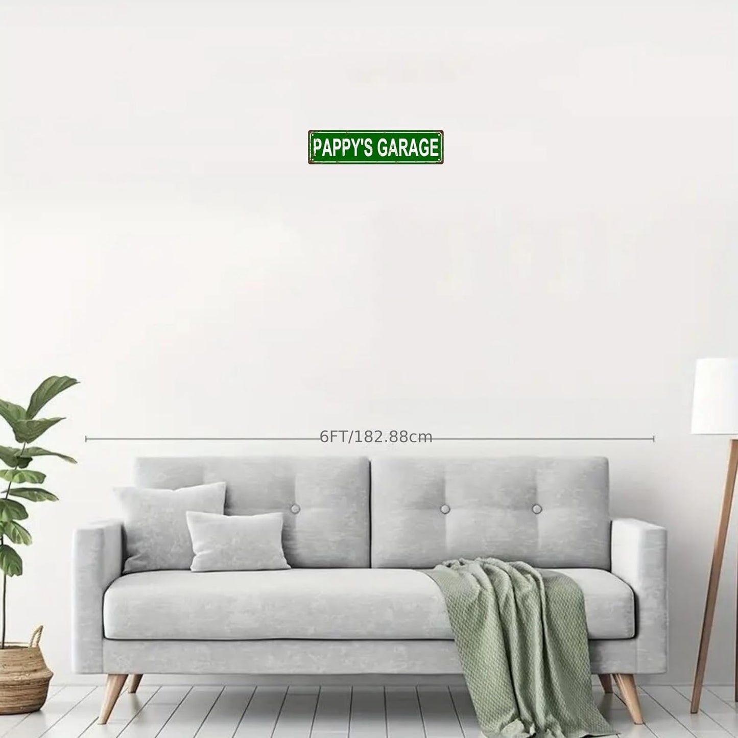 PAPPY'S GARAGE Vintage Metal Tin Sign, Street Sign, Home Decor, Room Decor, Wall Decor, Bathroom Decor, Bar Decor, Cafe Decor, Garage Decor, 16 x 4 Inch