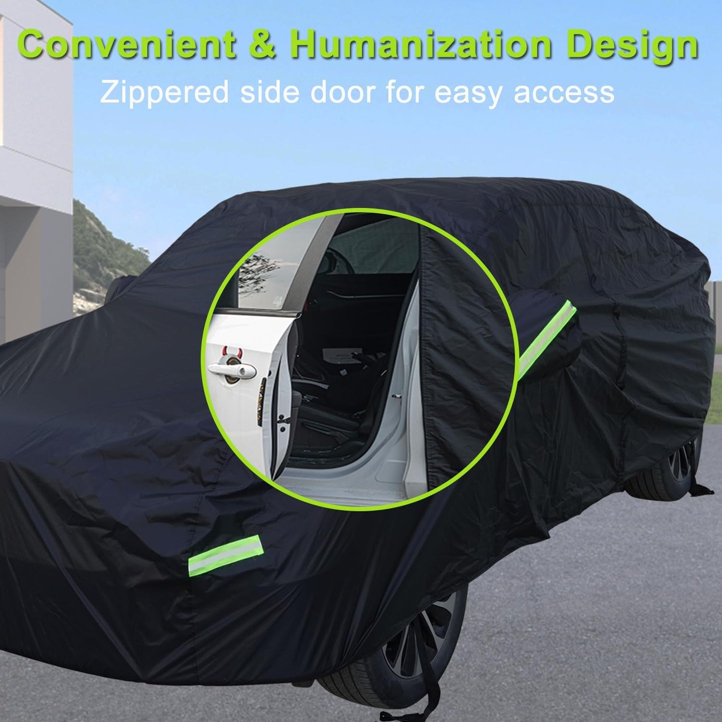 SUV Car Cover Custom Fit for Honda CRV, Waterproof All Weather Full Exterior Cover Rain Snow UV Protection Cover with Door Zipper