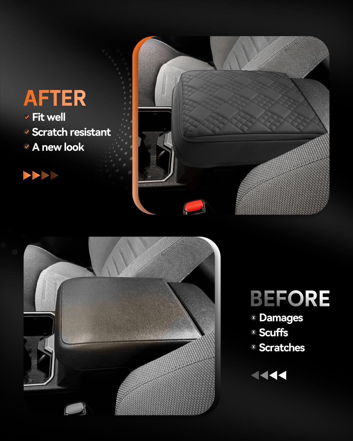 CDEFG for 2025 Toyota 4Runner Center Console Cover Armrest Box Cover for 4Runner (SR5, TRD Sport, Off-Road, Premium, Limited, Platinum, Trailhunter) 2025+ Accessories Console Arm Rest Protector