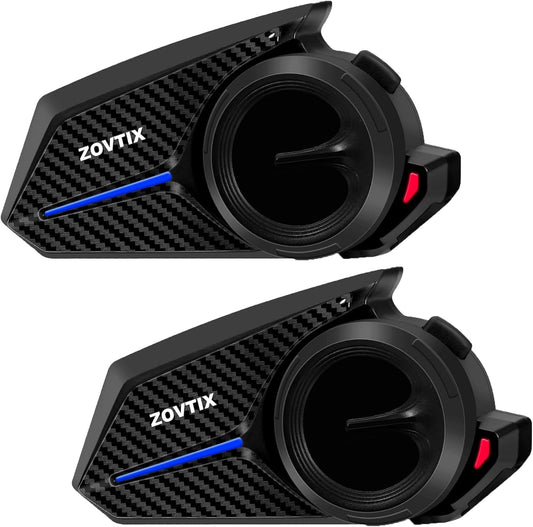 Motorcycle Helmet Headset, 8 Riders Intercom Headset Communication System Speakers with Music Sharing/HiFi Sound/3 EQ Music Modes/DSP&CVC Noise Cancellation/IP67/FM Radio/Wake up Siri (2 Pack)